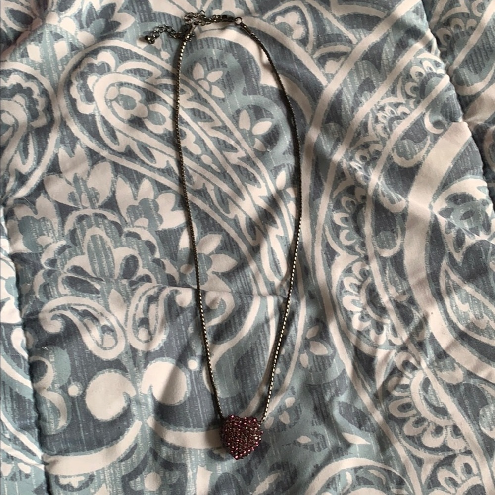 Pink heart necklace